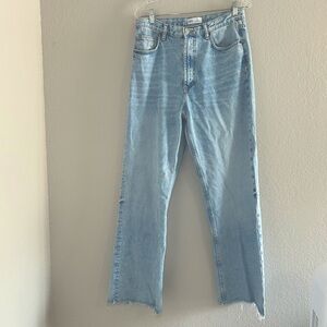 Zara‎ Light Blue Straight Leg Jeans Women’s 10 basic minimal capsule everyday
